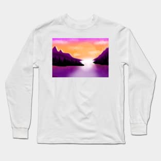 Sunset in the mountains Long Sleeve T-Shirt